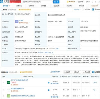 vivo 投資 OPPO 關(guān)聯(lián)公司，持股 30% 布局第二類增值電信業(yè)務(wù)
